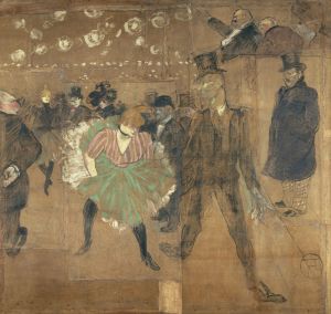 Panneaux pour la baraque de la Goulue, à la Foire du Trône à Paris