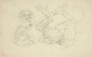 A Monkey Playing on His Back