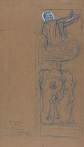 Preliminary Design for the Playbill to ‘Le Chariot de Terre Cuite’