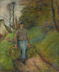 Peasant Woman Carrying Two Bundles of Hay