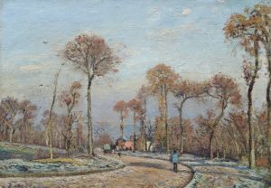 The Road to Versailles, Louveciennes,Morning Frost