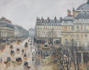 Place du Théâtre Français, Paris; Rain