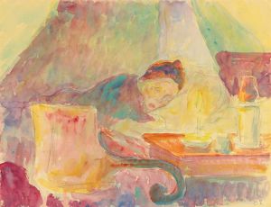 La Mère De L’artiste Au Lit