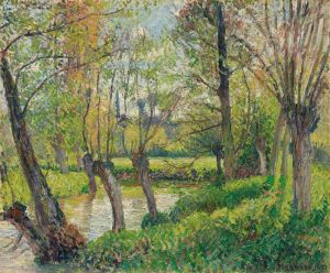 Bords De L’epte À Êragny, Soleil Couchant