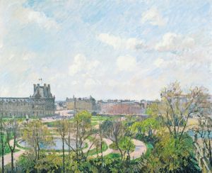 Le Jardin Des Tuileries Et Le Pavillon De Flore, Matin, Printemps