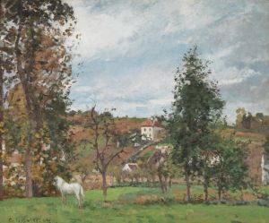 Paysage Avec Cheval Blanc Dans Un Pré, L’hermitage, Pontoise