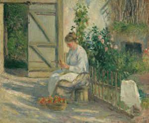 Julie Pissarro épluchant des légumes