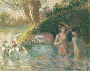 Baigneuses gardeuses d’oies
