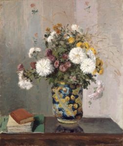 Chrysanthemums in a Chinese Vase