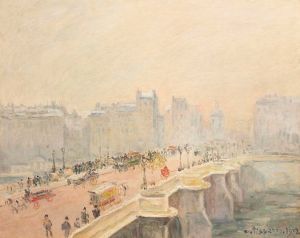 Le Pont-Neuf, effet de neige et brouillard