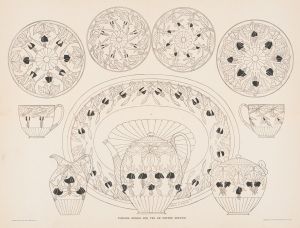 Fuschia design for tea or coffee service
