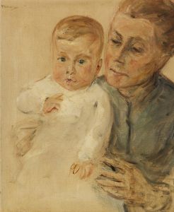 Enkelin Maria auf dem Arm der Kinderfrau