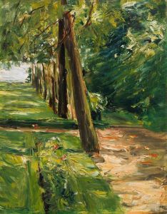 Die Birkenallee im Wannseegarten nach Osten, Wohl