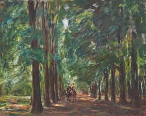 Reiter in der Allee bei Sakrow