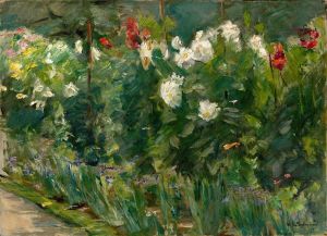 Rote und weiße Blumen nach Südosten