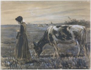 Girl with cow
