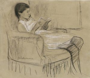 The Artist’s Daughter Käthe Reading in a Chair