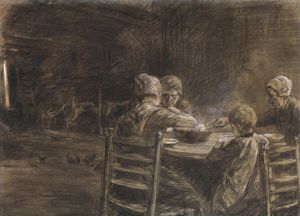 East Frisian Peasants Eating Supper