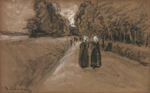 Two Women On An Alley Along The Zuiderzee