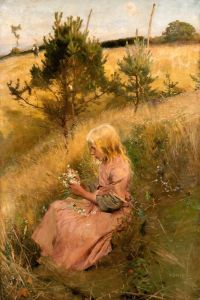 Girl Picking Flowers