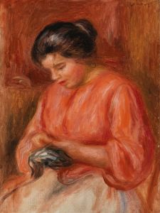 Girl Darning