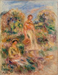 Standing Woman and Seated Woman in a Landscape