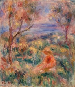 Seated Woman with Sea in the Distance