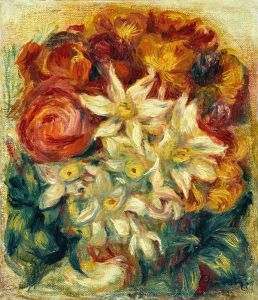 Bouquet de narcisses et de roses