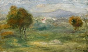 Landscape with houses in Cagnes-sur-Mer
