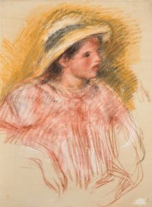 Buste de femme avec chapeau
