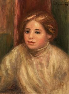 Tête de femme blonde