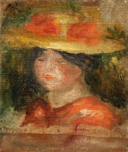 Tête de femme en chapeau