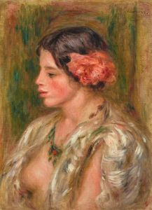 Jeune femme à la rose