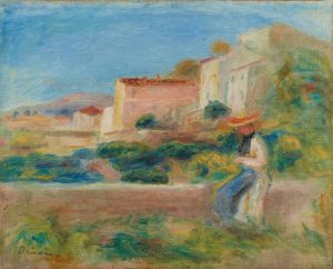 Femme assise, La Maison de la poste à Cagnes