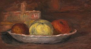 Pommes dans un plat et panier