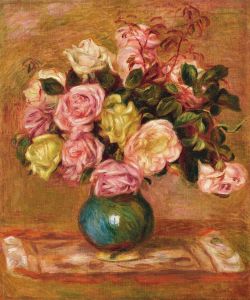 Bouquet de roses dans un vase