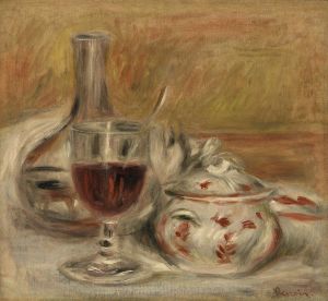 Carafe, verre et sucrier