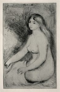 Baigneuse assise