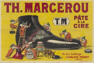 TH. Marcerou. Pâte à la cire. T.M. 10 rue Collange, Levallois-Perret