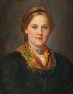 A Tyrolean Young Girl in Traditional Costume