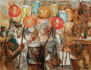 Children with torches