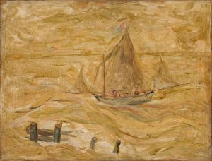 Sailing boat on a sea