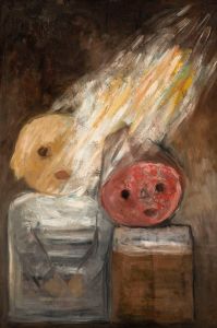 Self-portrait with a palette
