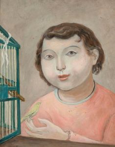 Girl with a canary