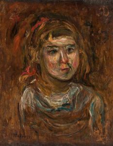 Little girl with a red ribbon