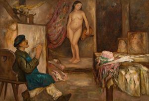 Painter and a model