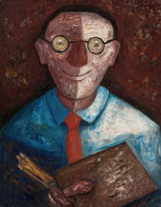 Portrait of a man with a palette