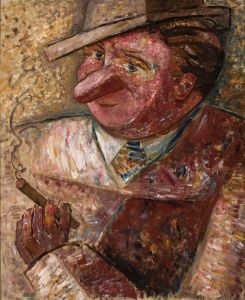 Portret mężczyzny w kapeluszu z cygarem