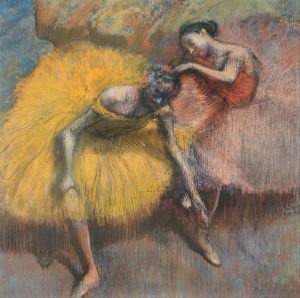 Deux Danseuses Jaunes Et Roses