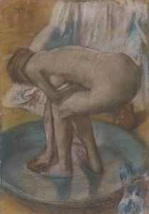 Woman Bathing in a Shallow Tub